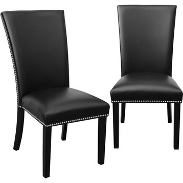 Camila Dining Chair (Set of 2) - Black, Espresso