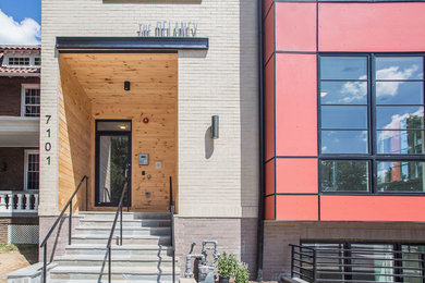 Inspiration for a contemporary entryway remodel in DC Metro