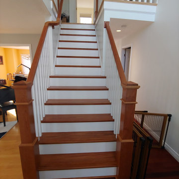 Hardwood Stairway and Basement Remodeling Project - Ashland MA