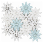 Pearl Drop Ineriors Design - Daisy Blue 10 x 11.25 - Daisy Blue Daisy Blue 10 X 11.25 Luxury Mosaic