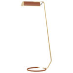 Hudson Valley Lighting - Holtsville 1 Light Floor Lamp, Aged Brass/Saddle Finish - Features: