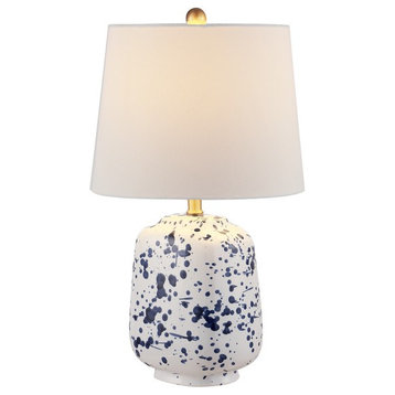 Greyon Ceramic Table Lamp Navy Blue Safavieh