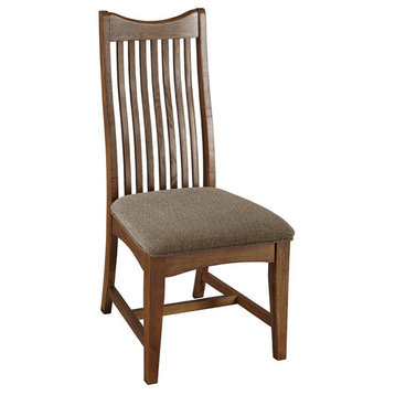 A-America Laurelhurst Slatback Dining Side Chair in Cognac Oak (Set of 2)