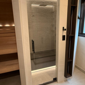 Custom Glass Shower & Sauna Installation