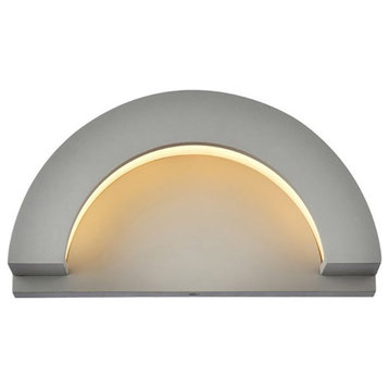 Living District Raine 1-Light 9.75" Modern Aluminum LED Wall Sconce in Silver