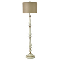 Signature 1-Light Floor Lamp, Crackled White and Gold