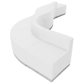 Flash Furniture Hercules Alon 6 Piece Reception Seating in White