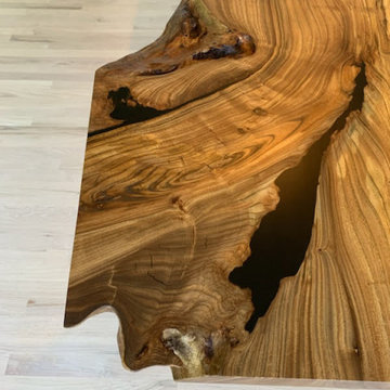 Highly Figured Elm Dining Table