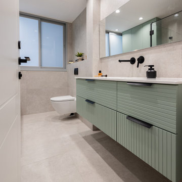 Sage green bathroom