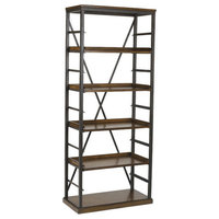 Emma Mason Signature Sun Hue 4-Shelf Open Bookcase, Medium Oak HAM0143