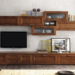Contemporary Italian Wall Unit Paris 603 by Artigian Mobili - $3,950.00 - Entertainment Centers And Tv Stands