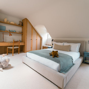 Son's Bedroom with Oak & Rattan Furniture