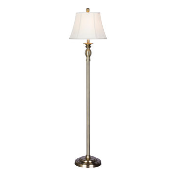 Traditional Brass Floor Lamps, Henley Adjustable Boom Arm Floor Lamp By Uttermost
