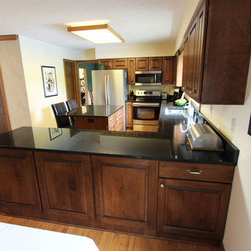 Maple Kitchen Cabinets with Black Pearl Granite Countertops ~ Copley, OH
