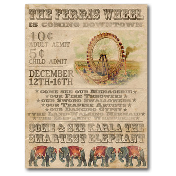Courtside Market Vintage Circus Iv Gallery-Wrapped Canvas Wall Art, 16x20
