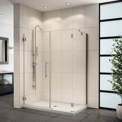 Fleurco Platinum Kara 57" - 59" Door and Panel with Return Panel- Wall Mount Hin - Bath Products