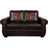 Texas Tech University NCAA Chesapeake BLACK Leather Loveseat