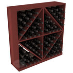Wine Racks America - Solid Diamond Storage Bin, Redwood, Cherry - This solid wooden wine cube is a perfect alternative to column-style racking kits. Holding 8 cases of wine bottles, you can double your storage capacity with back-to-back units without requiring more access area. This rack is built to last. That is guaranteed.