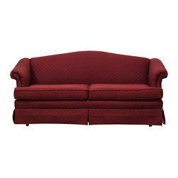 Maroon Upholstered Loveseat - Loveseats