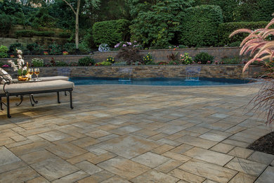 Inspiration for a large contemporary backyard patio in DC Metro with no cover.