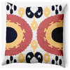 Boho Decorative Throw Pillow, Yellow, 16x16"