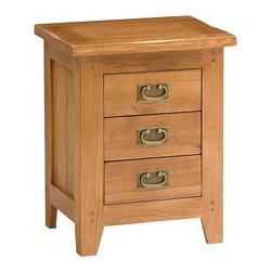 Oakland 3 Drawer Bedside Cabinet - Nightstands And Bedside Tables