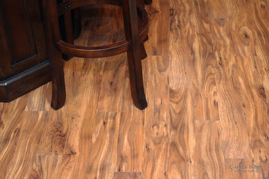 Inspiration for a small timeless look-out vinyl floor basement remodel in Milwaukee