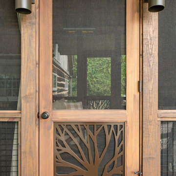 A Modern Day Cabin PorchCustom screen door, ships anywhere in the U.S.! https: