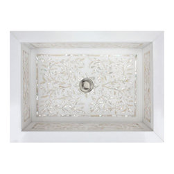 Floral Mother of Pearl Inlay Sink - Linkasink - Bathroom Sinks
