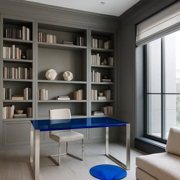 Modern Blue Acrylic Desk – A Sculptural Icon of Contemporary Design