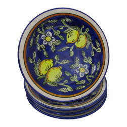 Le Souk Ceramique - Stoneware Side Plates, Set of 4, Citronique Design - Serving And Salad Bowls