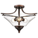 Millennium Lighting - Millennium Lighting 1483-RBZ Natalie - 3 Light Semi-Flush Mount - There is standard overhead lighting, and then therNatalie 3 Light Semi Rubbed Bronze Clear  *UL Approved: YES Energy Star Qualified: n/a ADA Certified: YES  *Number of Lights: Lamp: 3-*Wattage:100w A bulb(s) *Bulb Included:No *Bulb Type:A *Finish Type:Rubbed Bronze