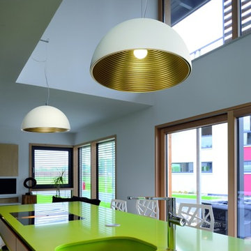 Forchini M PD-1 Pendant, White with Gold Shade