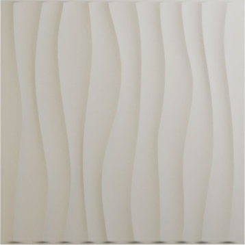 Shoreline EnduraWall 3D Wall Panel, 12-Pack, Satin Blossom White