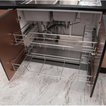 Kitchen Cabinet - IR14-067 Metal Foil Kitchen Cabinets