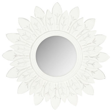 Sun King Mirror - Antique White