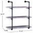 Caden Industrial 3 Shelf Faux Wood Floating Shelf