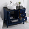 Blue 36" Vessel Sink Bathroom Vanity