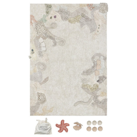 Washable play rug Seabed