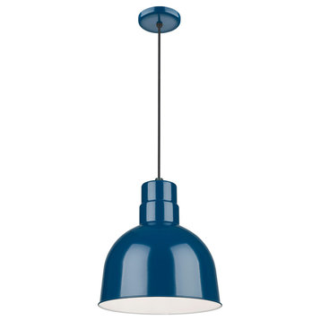 R Series Collection  10" Corded RLM Pendant, Navy Blue