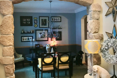 Example of a transitional dining room design in Minneapolis