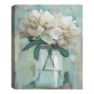 Farmhouse Peonies I & II by Studio Arts Wrapped Canvas Art Print Set of 2 -  Contemporary - Prints And Posters - by Fine Art Canvas | Houzz