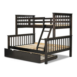 Brazilian Pine Mission Style Bunk Bed in Java - Bunk Beds