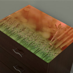 Modern night stand/side table with glowing lights - Nightstands And Bedside Tables