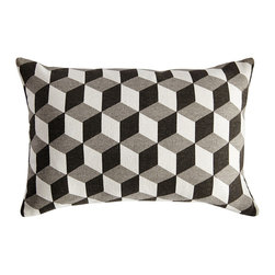 GRAY CUBE PILLOW COVER &ndash; RECTANGLE - NEW - Decorative Pillows