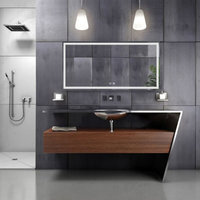 Radiant Dimmable LED Mirror with Defogger, 60"x36"x1.75"