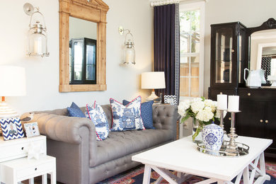Elegant living room photo in San Diego