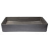 Eden Bath EB_N011CB Wide Rectangular Concrete Vessel Sink - Charcoal