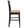 Coaster Gabriel Wood Counter Height Stools Cappuccino and Beige