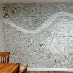 Historic Wallpaper Map for Dining Room - Wallpaper